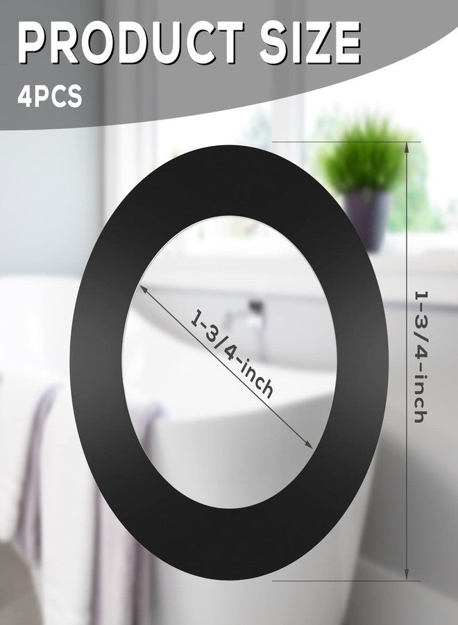 Fabbay 4 Pcs 1-3/4-Inch by 2-5/8-Inch Rubber Gasket for Tub Drain Shoe Tub Overflow Gasket Silicone Bathtub Drains Seal - Image 2