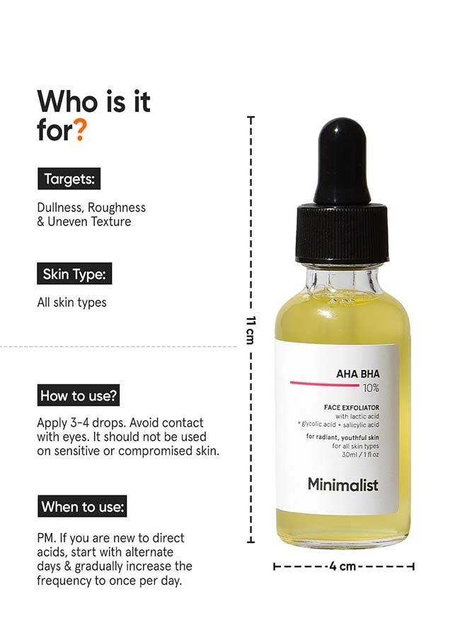 MINIMALIST AHA BHA 10% Face Exfoliator - Image 3