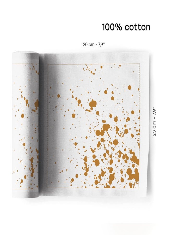 MY DRAP Linen Printed Luncheon Napkin - 8.0 x 8.0 in - 12 units per roll - Golden Splash - Image 4