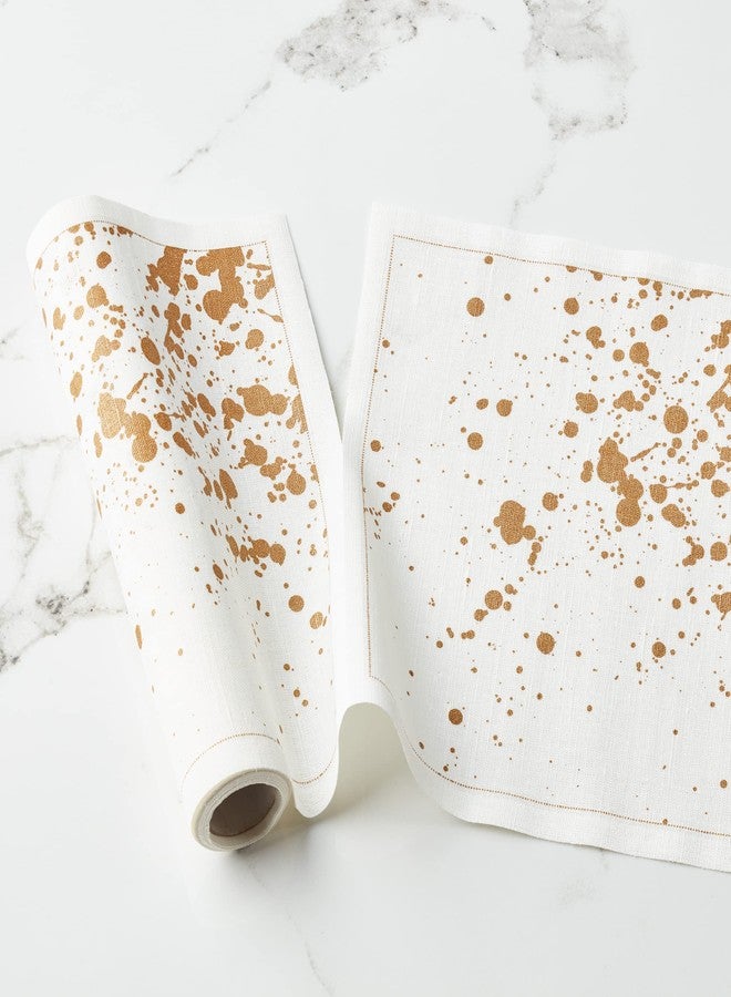 MY DRAP Linen Printed Luncheon Napkin - 8.0 x 8.0 in - 12 units per roll - Golden Splash - Image 2