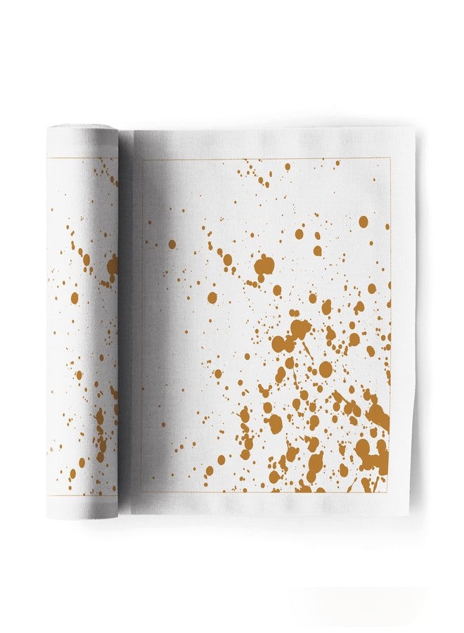 MY DRAP Linen Printed Luncheon Napkin - 8.0 x 8.0 in - 12 units per roll - Golden Splash - Image 1