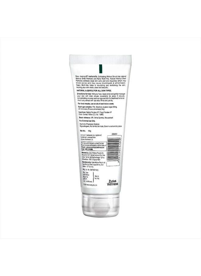 Everyuth - Naturals Exfoliating Walnut Scrub, 100gm, Tube - Image 1