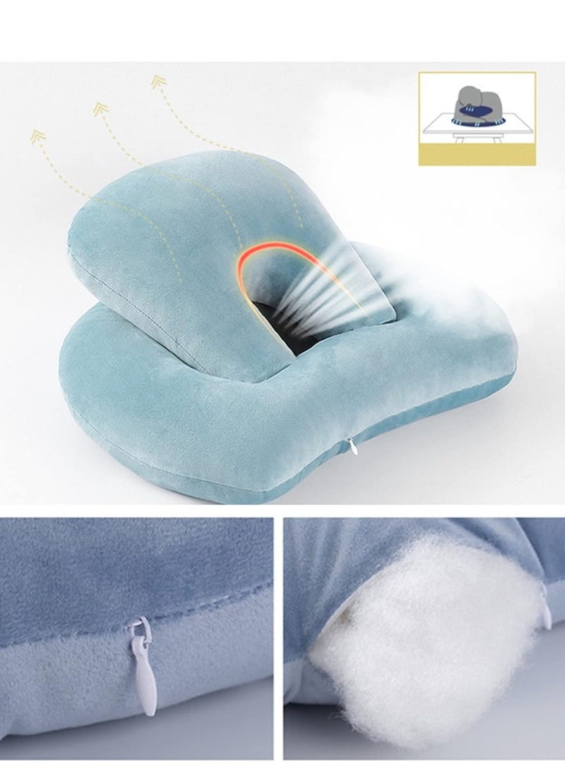 Nap Sleeping Pillow Cushion Slow Rebound Face Down Desk Pillow Cushion Nap Sleeping Pillow Waist Supporting for Office Library
