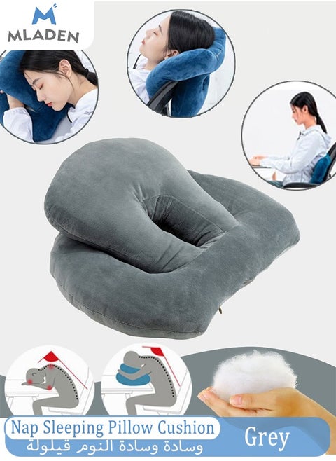 Nap Sleeping Pillow Cushion Slow Rebound Face Down Desk Pillow Cushion Nap Sleeping Pillow Waist Supporting for Office Library