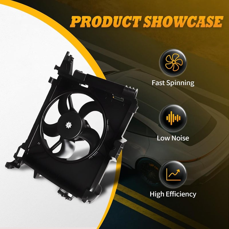 Jecoupoon Radiator Cooling Fan 1.0L for 451 Series Coupe Convertible 2008-2015 - Image 2