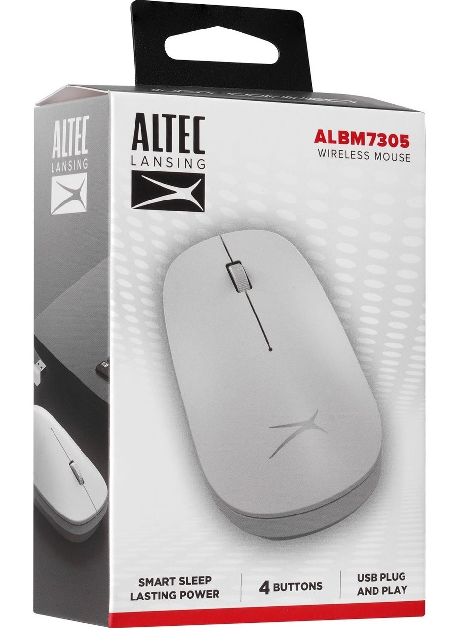 Altec Lansing ALBM7305 White 2.4ghz USB 1600DPI Wireless Mouse with Alkaline Battery - pzsku/Z1E878F88C52A744E4450Z/45/_/1735935259/13c9b766-d268-45b3-9d6b-547cbf9bbe24