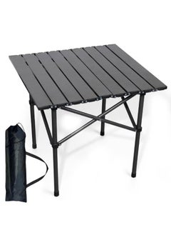 ECVV Outdoor Camping Folding Table - Dimensions 53(L)×50(W)×50(H) cm - Lightweight with Aluminum Table Top & Carry Bag - Perfect for Picnics, Cooking, Beach, Hiking, Fishing  - Image 1