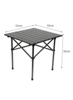 ECVV Outdoor Camping Folding Table - Dimensions 53(L)×50(W)×50(H) cm - Lightweight with Aluminum Table Top & Carry Bag - Perfect for Picnics, Cooking, Beach, Hiking, Fishing  - Image 3