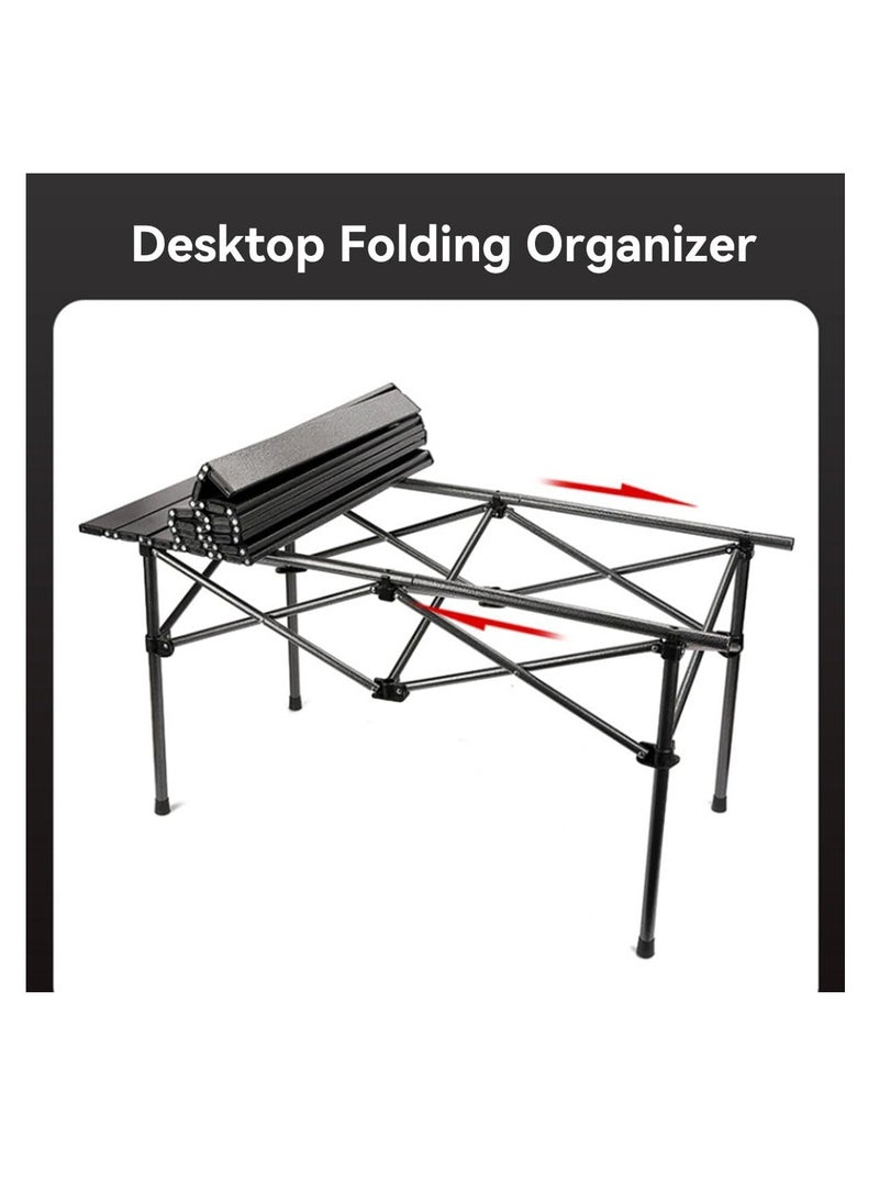 ECVV Outdoor Camping Folding Table - Dimensions 53(L)×50(W)×50(H) cm - Lightweight with Aluminum Table Top & Carry Bag - Perfect for Picnics, Cooking, Beach, Hiking, Fishing  - Image 4