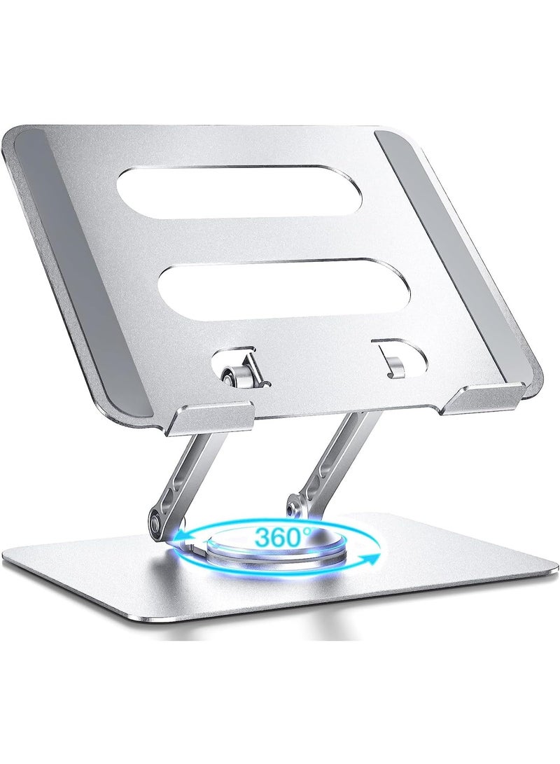360° Rotating Laptop and Tablet Stand – Adjustable Height & Angle – Heat Dissipation – Anti-Slip Design – Fits up to 17 Inch Devices - Image 3