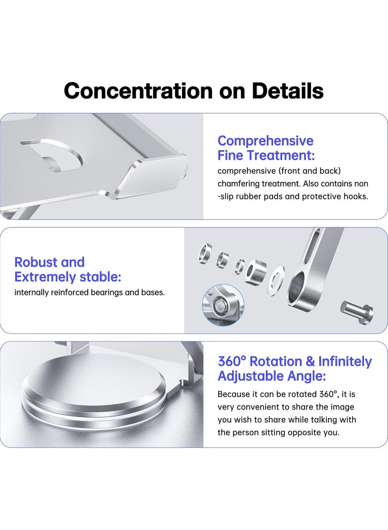 360° Rotating Laptop and Tablet Stand – Adjustable Height & Angle – Heat Dissipation – Anti-Slip Design – Fits up to 17 Inch Devices - Image 4