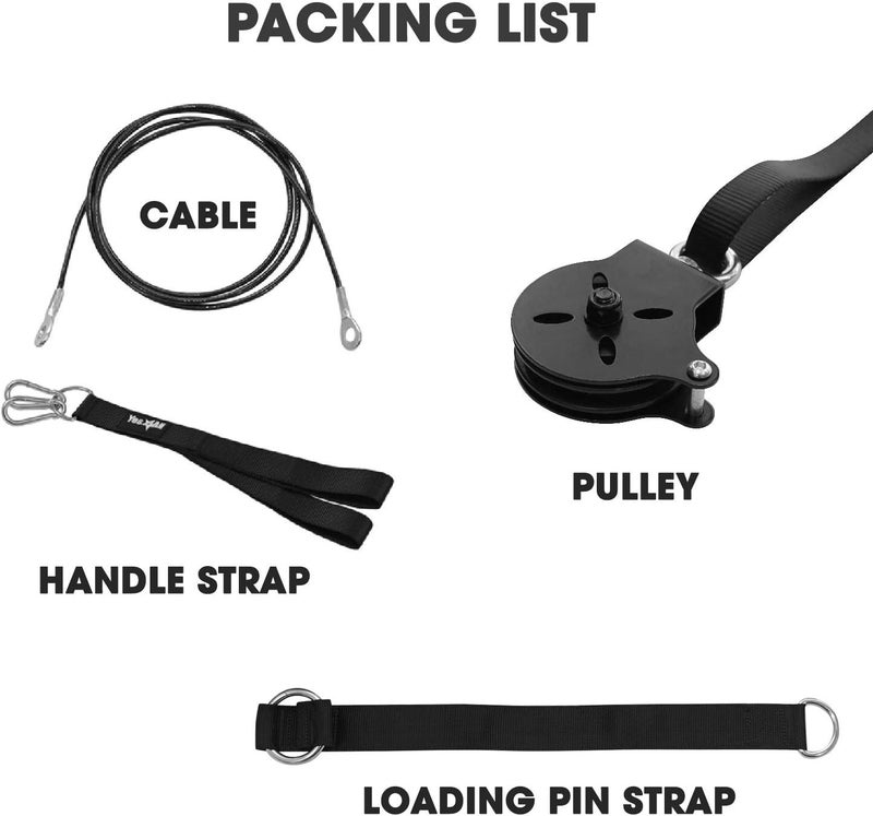 Yes4All ملحق بكرة كابل Yes4All مجموعة واحدة متوافقة مع قضبان أولمبية 2 بوصة بكرة سحب LAT بكرة صالة رياضية منزلية - Image 2