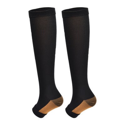 Compression Stockings Knee-High Relief Color-Black  - Image 1