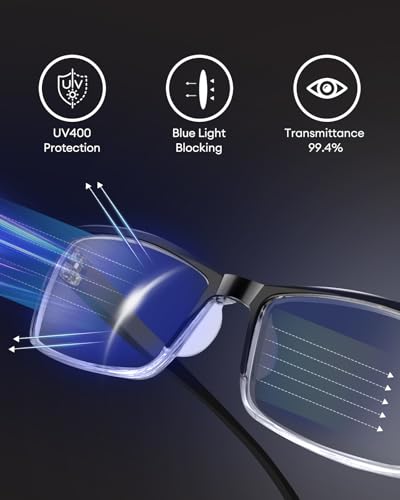 FIONOFY 8 Pack Reading Glasses for Men-Blue Light Blocking Computer Readers Women-With Spring Loaded Hinges Lightweight Eyeglasses 1.5X - Image 5