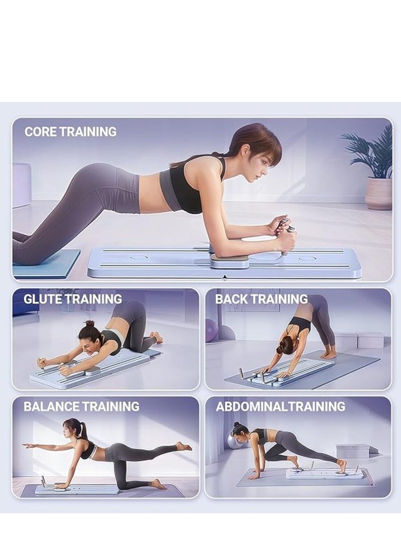 Generic Roller Abs Workout Equipment: Multifunction Automatic Rebound Abdominal Wheel - Foldable Home Gym Exercise Fitness Equipment Push Up Board for Strength Training Core Workout with Knee Pad Timer  - Image 4