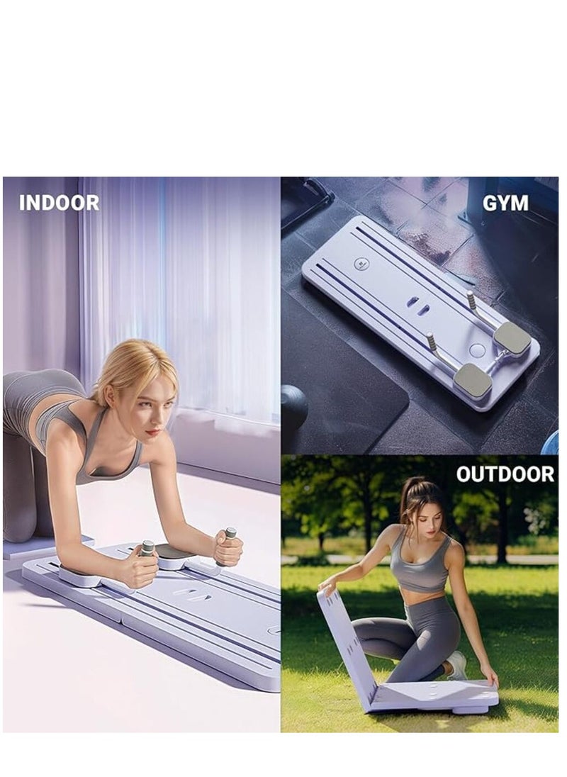 Generic Roller Abs Workout Equipment: Multifunction Automatic Rebound Abdominal Wheel - Foldable Home Gym Exercise Fitness Equipment Push Up Board for Strength Training Core Workout with Knee Pad Timer  - Image 5