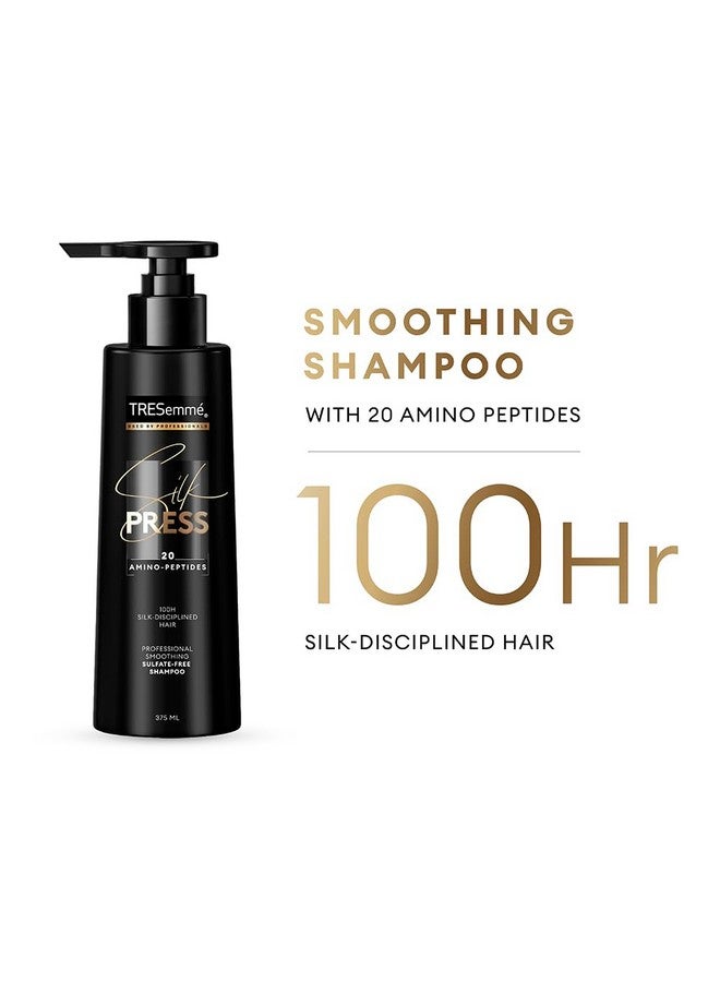 TRESemmé TRESemme Silk Press Smoothing Shampoo 375ml | Sulfate-Free Shampoo | Salon-Like Straight Hair - Image 3