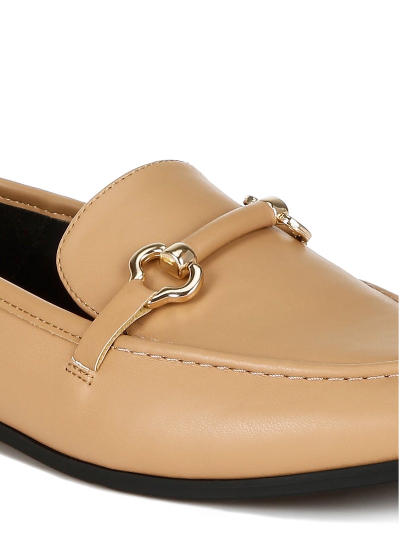 London Rag Horsebit Embellished Loafers in Tan  - Image 5