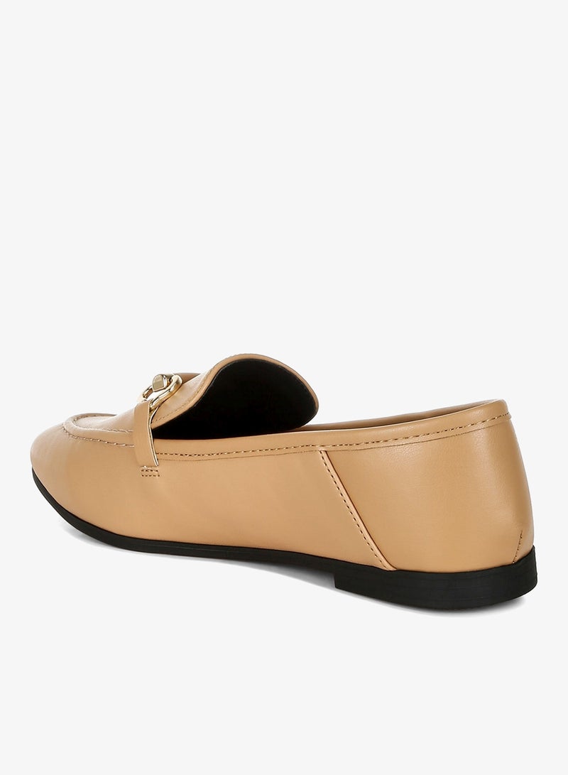 London Rag Horsebit Embellished Loafers in Tan - Image 3