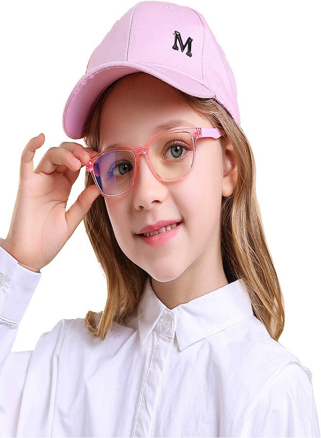 AHXLL Kids Blue Light Blocking Gl 2 Pack, Anti Eyestrain & UV Protection, Computer Gaming TV Phone Gl for Boys Girls Age 3-9 (Clear+Transparent Pink) - Image 3