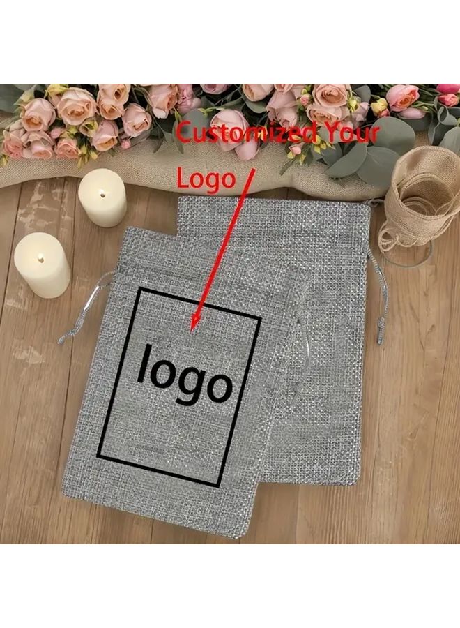 Grey Drawstring Gift Bags 10x14 30pcs For Jewelry Party Favors Organizer - Image 1