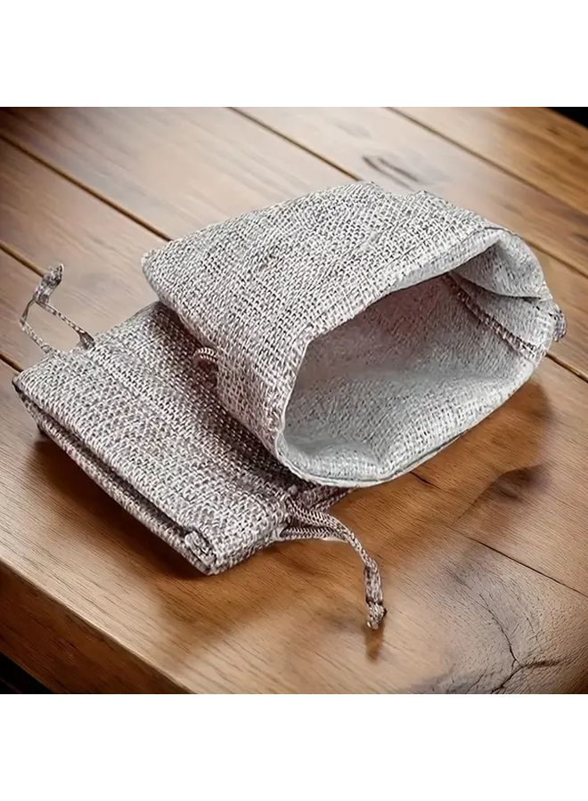 Grey Drawstring Gift Bags 10x14 30pcs For Jewelry Party Favors Organizer - Image 2