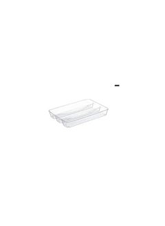 Spaceshoop 3 compartment Cutlery Tray, No-Slip Drawers Organizer for Utensils Storage and Organising in Kitchen, Cosmetic Tray for Dressing Table Makeup Storage Organiser in Bedroom and Living Room Set of 2  - Image 1