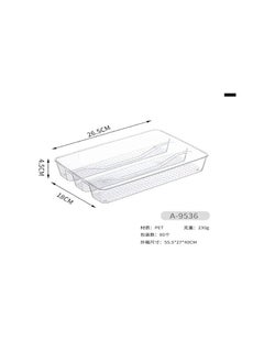 Spaceshoop 3 compartment Cutlery Tray, No-Slip Drawers Organizer for Utensils Storage and Organising in Kitchen, Cosmetic Tray for Dressing Table Makeup Storage Organiser in Bedroom and Living Room Set of 2  - Image 2