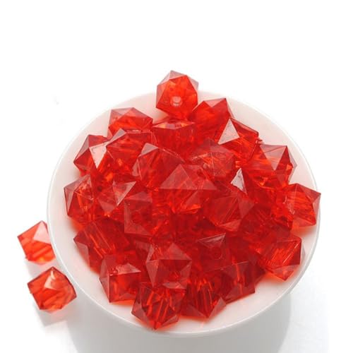 HYSTYLE 500pcs 10mm Transparent Multicolor Acrylic Dispersed Beads Loose Beads for Jewelry Making - Image 3