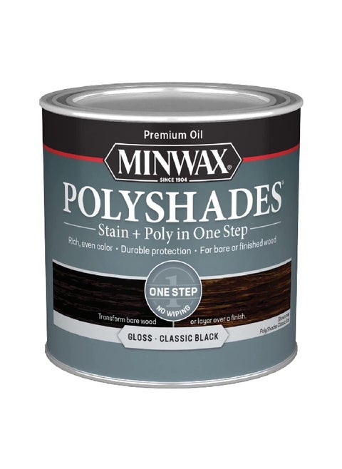 Polyshades Stain Plus Poly in One Step with Gloss Finish Classic Black 284 ml 21495