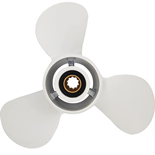 DLNIG 9 7/8×9-F Boat Propeller for Yamaha - for Yamaha Outboard Engines 20HP 25HP 30HP F25 Replace 664-45941-01-EL,10 Spline Tooth - Aluminum Outboard Propeller - Image 5