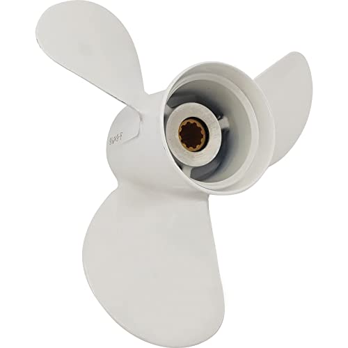 DLNIG 9 7/8×9-F Boat Propeller for Yamaha - for Yamaha Outboard Engines 20HP 25HP 30HP F25 Replace 664-45941-01-EL,10 Spline Tooth - Aluminum Outboard Propeller - Image 2