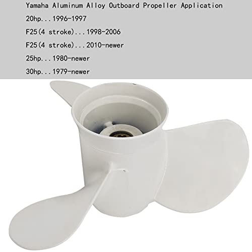 DLNIG 9 7/8×9-F Boat Propeller for Yamaha - for Yamaha Outboard Engines 20HP 25HP 30HP F25 Replace 664-45941-01-EL,10 Spline Tooth - Aluminum Outboard Propeller - Image 3