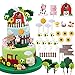 RASSLISA 30 PCS Farm Animal Cow Cake Topper Decorations for Farm Animal Theme Birthday Baby Shower Party Style A - Image 3