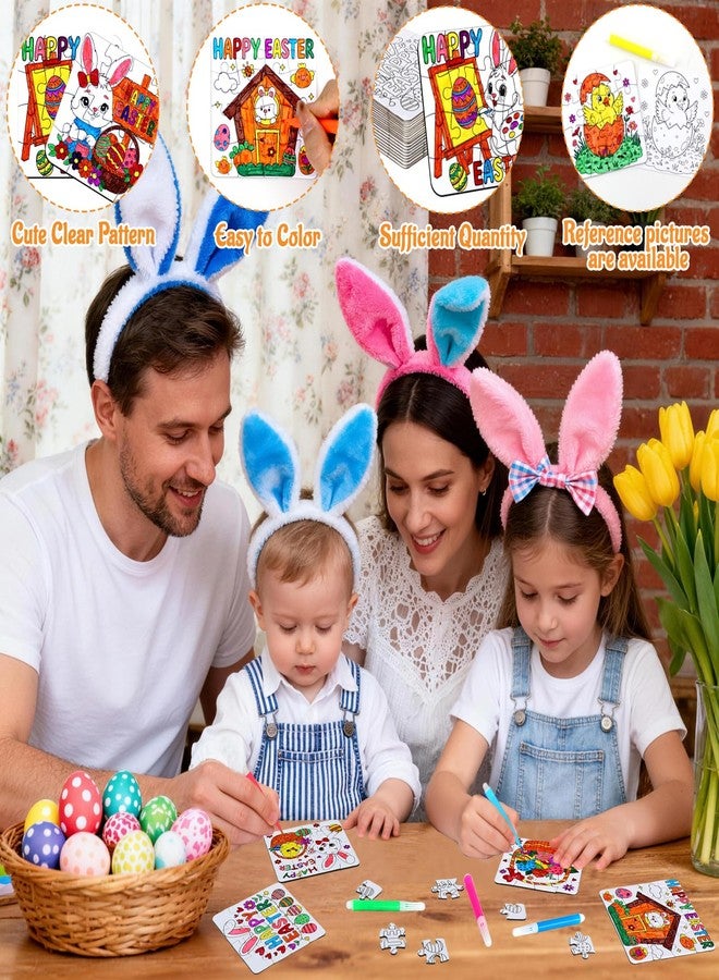 أحجية عيد الفصح مكونة من 24 قطعة للأطفال والكبار، هدية عيد الفصح، أحجية تركيبية مع بيضة وأرنب وسلة وزهرة، فنون وحرف يدوية لفصل الربيع وشهر أبريل، هدايا للحفلات، أنشطة صفية، ألعاب تلوين، وألعاب ورقية بالجملة - Image 4