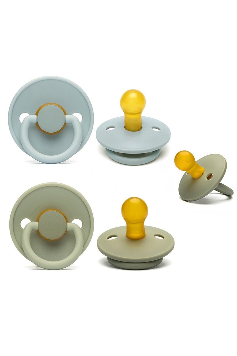 شراء جوي لهاية من اللاتكس الطبيعي، قطعتان، للأطفال من عمر 0 إلى 6 أشهر (أزرق وأخضر) - Image 1