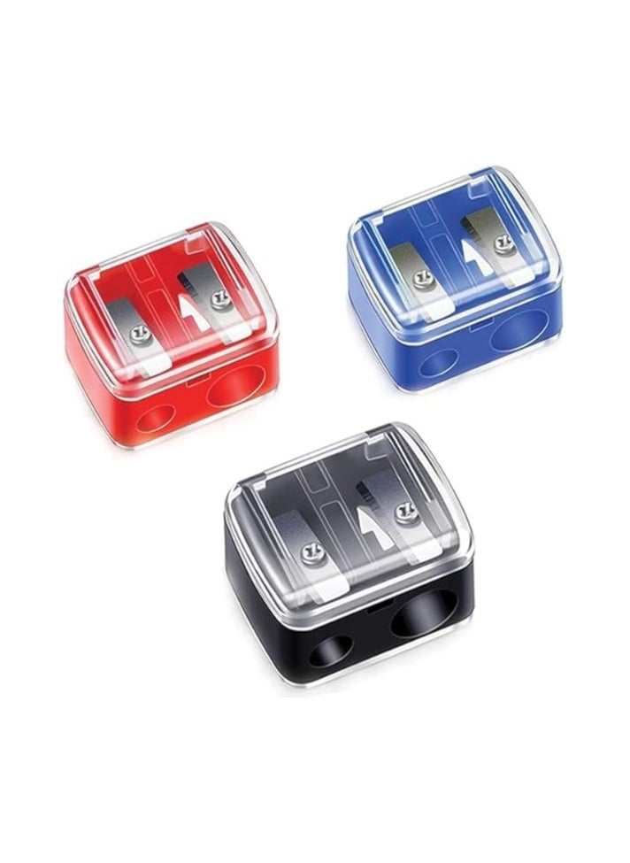 Generic Dual Pencil Sharpener for Eyebrow & Eye Pencils – 2-Hole Design for Precise Makeup  - Image 1