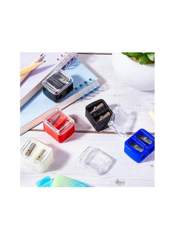 Generic Dual Pencil Sharpener for Eyebrow & Eye Pencils – 2-Hole Design for Precise Makeup  - Image 3
