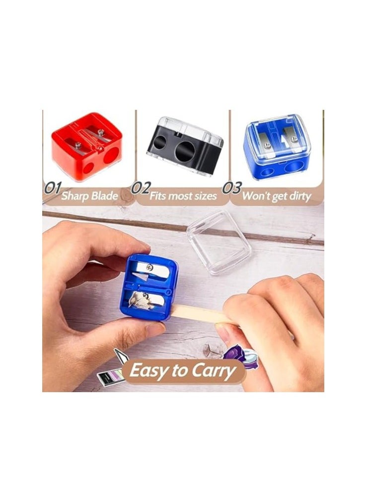 Generic Dual Pencil Sharpener for Eyebrow & Eye Pencils – 2-Hole Design for Precise Makeup  - Image 2