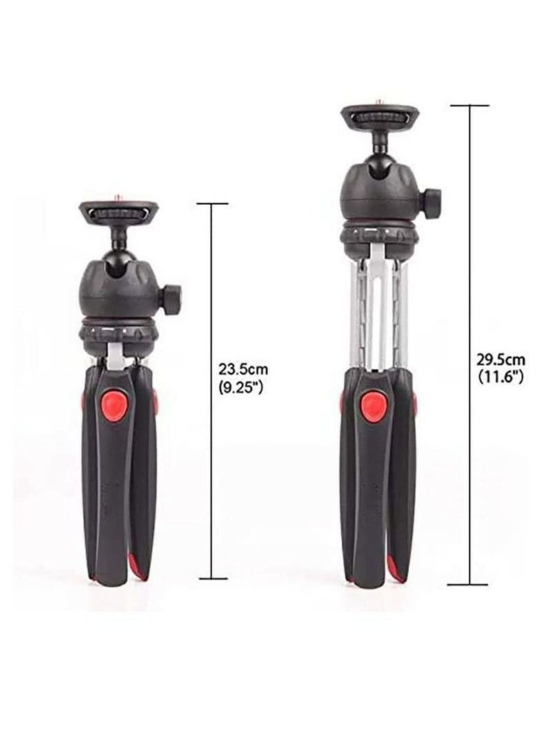 Jmary Mini Tripod for Camera and Phone Tabletop Small Phone Tripod Mount for GoPro iPhone Cell Phones Webcam Projector Compact DSLR Hand Desktop Camera Tripod Stand Table - Image 2