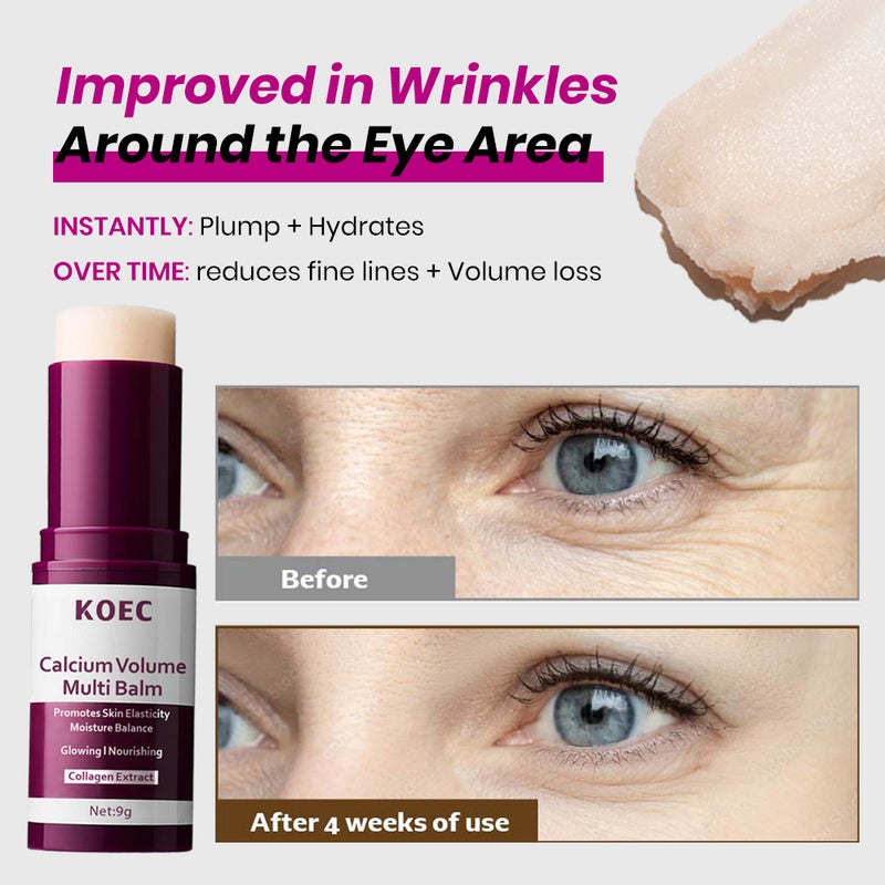 Koec Tk Popular Calcium Eye Cream Essence Stick Light Lines Moisturizing Nourishing Eye Cream Calcium Multi Balm - Image 4