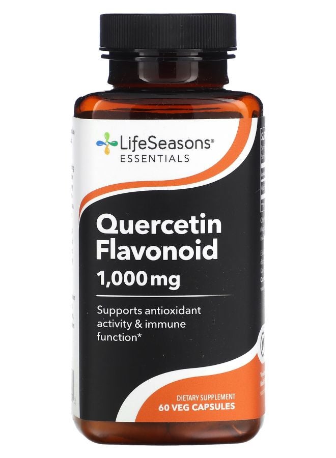 LifeSeasons Quercetin Flavonoid 1000 mg 60 Veg Capsules (500 mg per Capsule)