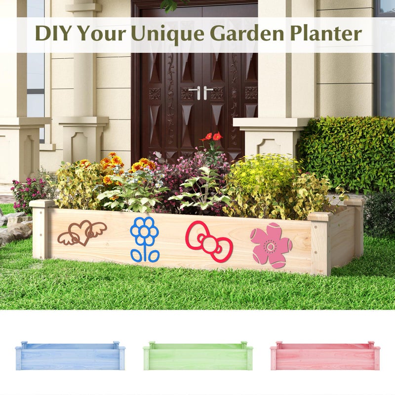 Giantex Wooden Raised Garden Bed, Rectangular Planter Box for Vegetables, Fruits, Flowers, Herbs, 48" Lx24 Wx10 H Outdoor Elevated Planting Bed for Garden, Backyard, Lawn, Patio - Image 4