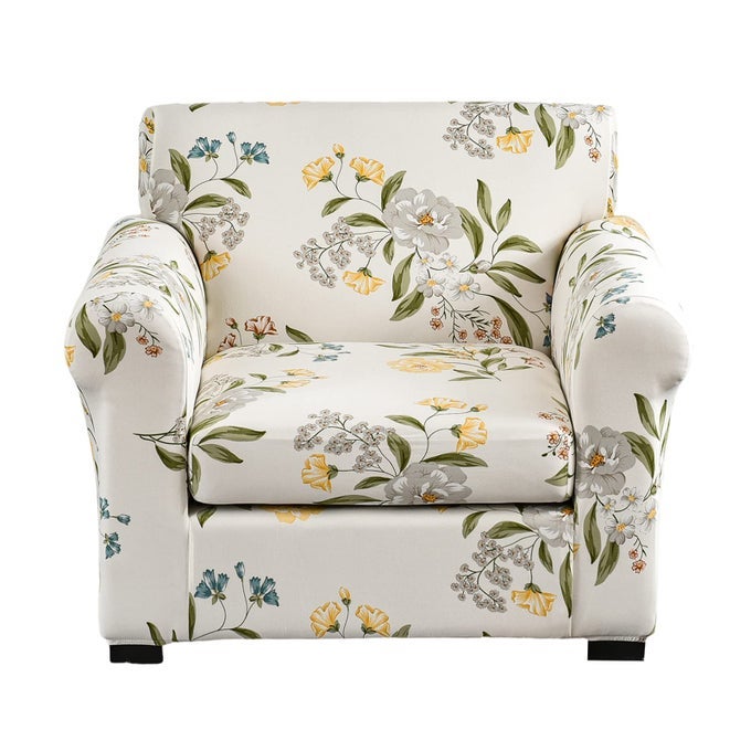 2 Piece Chair Covers Printed Sofa Covers Couch Covers Washable Armchair Sofa Couch Slipcover Furniture Protector with Elastic Bottom for Living Room Armchair 24 Small