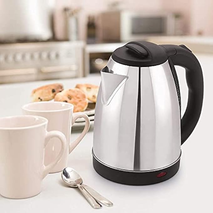 Scarlett Stainless Steel Electric Kettle 2 Liter Design For Hot Water Tea Coffee Milk Rice And Other Multi Purpose Cooking Food Kettle - Image 4