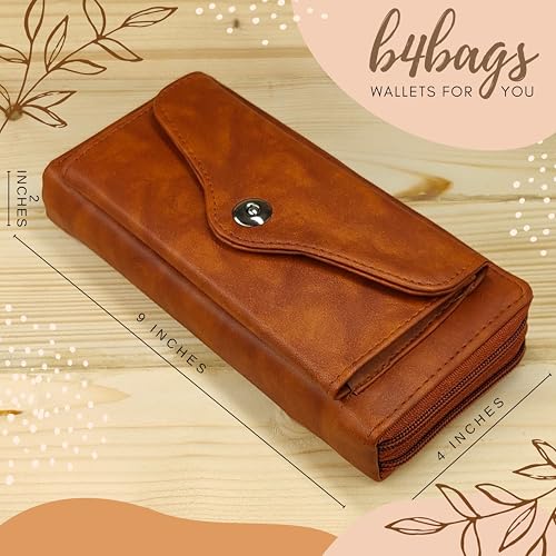 b4bags Wallet for Women | Stylish Clutch for Daily Use | Ladies Hand Purse | Return Gifts for Girls (Tan) - Image 4