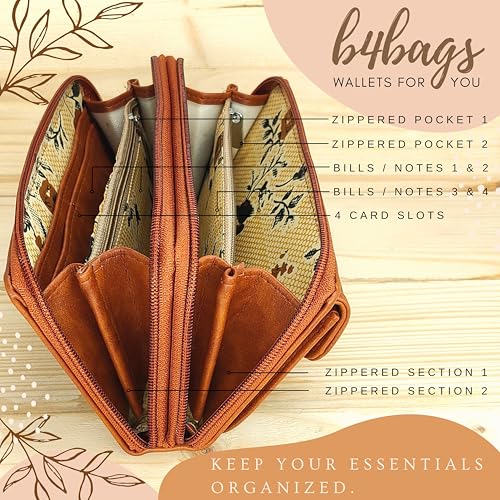 b4bags Wallet for Women | Stylish Clutch for Daily Use | Ladies Hand Purse | Return Gifts for Girls (Tan) - Image 5