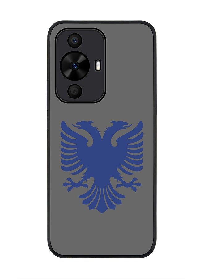 Stylizedd Rugged Black edge case for Huawei nova 12s / Huawei nova 11/ Huawei nova 12 Lite 4G, Slim fit Flexible Anti Drop Thin Cover - Albanian Eagle  - Image 1