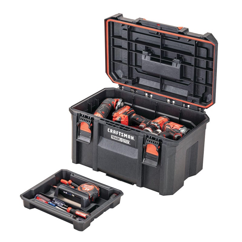 CRAFTSMAN TRADESTACK Tool Box, Waterproof Indoor/Outdoor, Stackable Tool Storage, Lockable, 21 Inch (CMST21430) - Image 5