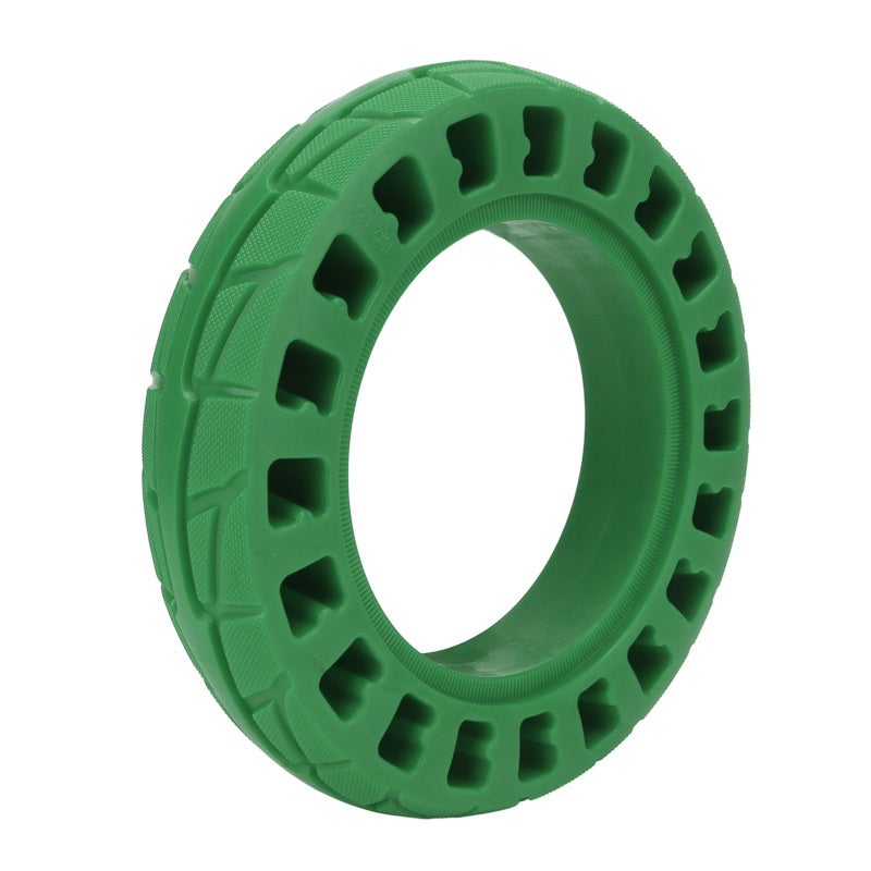 Electric Scooter Tire: 1 Green Solid Honeycomb Tire - Shock Absorbing Anti Skid Explosion Proof Replacement Tire for Electric Scooter Front Or Rear Wheel - Image 2